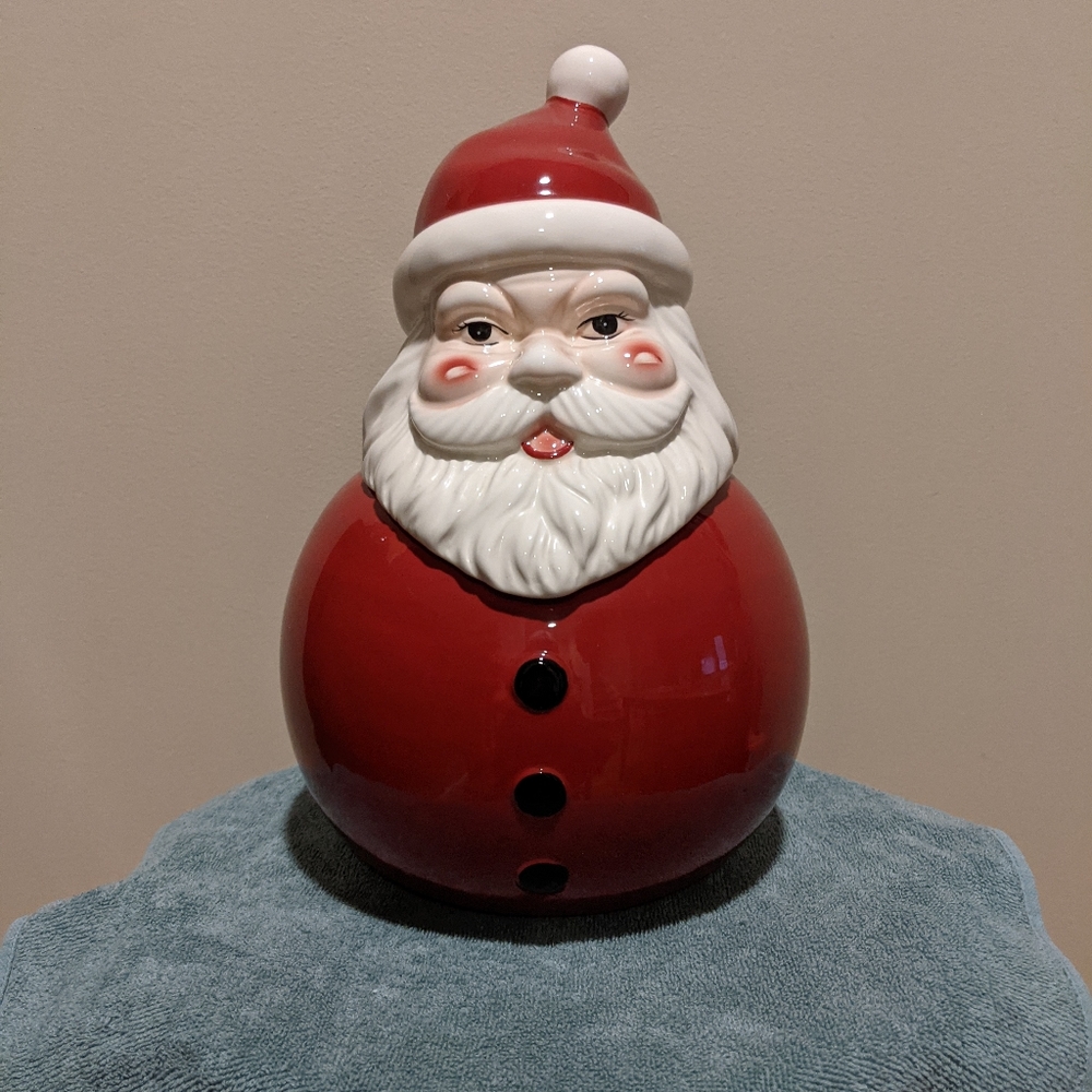 Pottery Barn Santa Claus Cookie Jar.